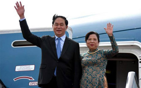 Chủ tịch nước Trần Đại Quang và Phu nhân.